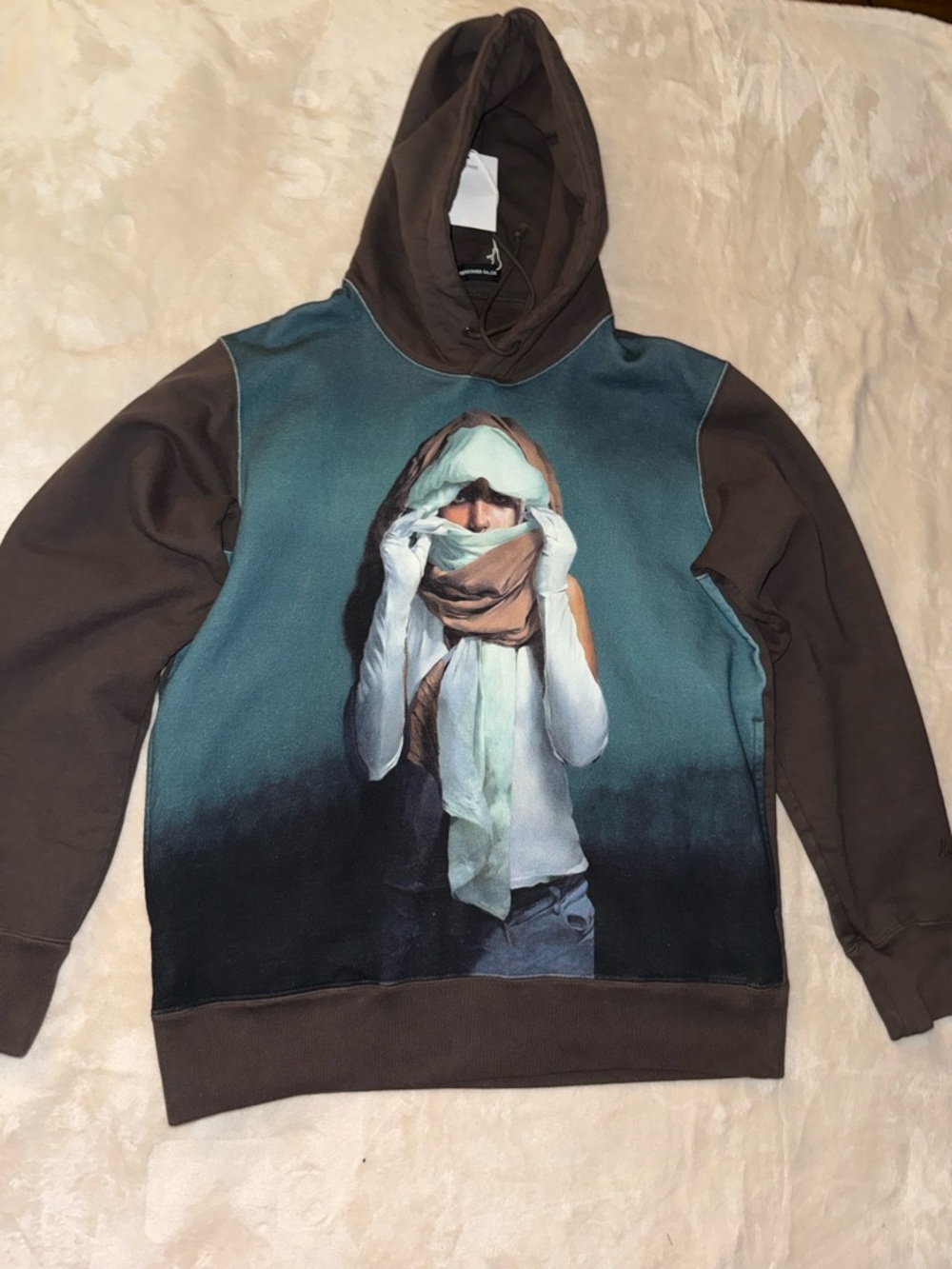 Undercover Brown Hoodie with Teal Graphic Front